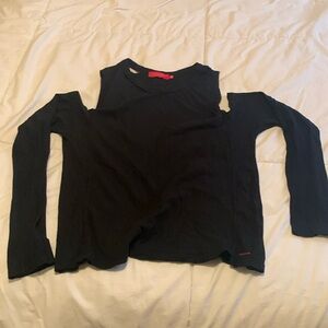 Philanthropy brand long sleeve shirt shoulder cut outs